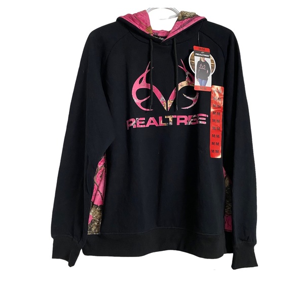Realtree Women’s Pink Camo Hooded Sweatshirt Size M - Picture 1 of 9